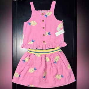 Cynthia Rowley Lemon-Embroidered Skirt Set